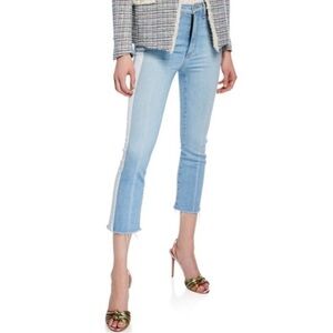 Veronica Beard Carly Kick Flare Tuxedo Stripe Jeans 26